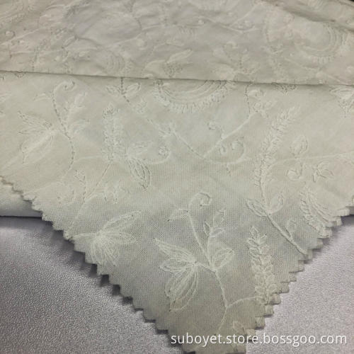 White Embroidery Fabric